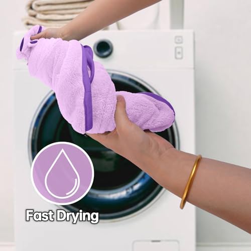 Dog Bathrobe, Fast Drying Coat, Super Absorbent Bath Towel Purple XL - Image 4