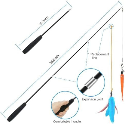 ZPH Cat Toys Interactive for Indoor Cats, Interactive Feather Toy for Teaser - Image 5