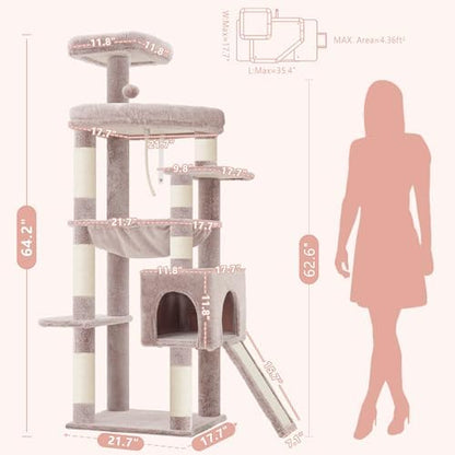 Heybly 64.2" Heavy-Duty Cat Tree - Image 6