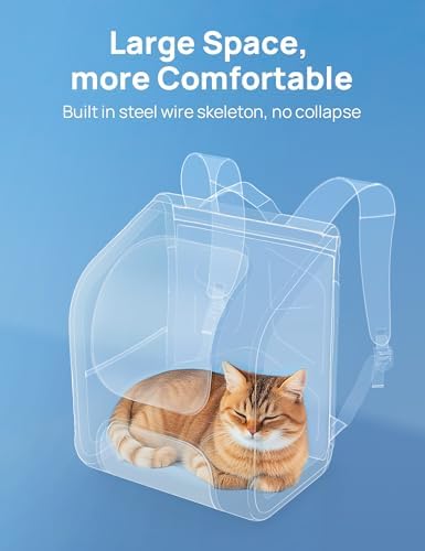 Pecute Cat Backpack Carrier, Large Space Cat Bubble Backpack - Image 2