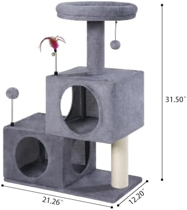 YUNIQUE Small Cat Tree for Indoor Cats, Cat Tower - Image 2