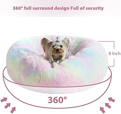 WNPETHOME Small Round Calming Dog Bed Cat Bed - Image 3