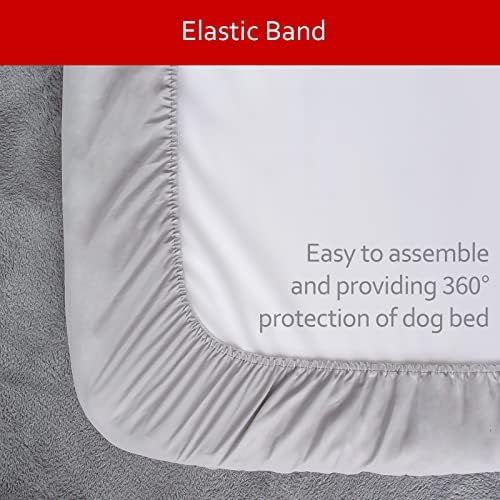 Waterproof Dog Bed Covers Replacement Lovely Grey Star Print, 35x44 Inches - Image 6