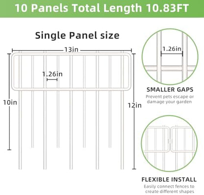 Blingluck Animal Barrier Fence, Rustproof Metal Wire Garden Edging Border - Image 2