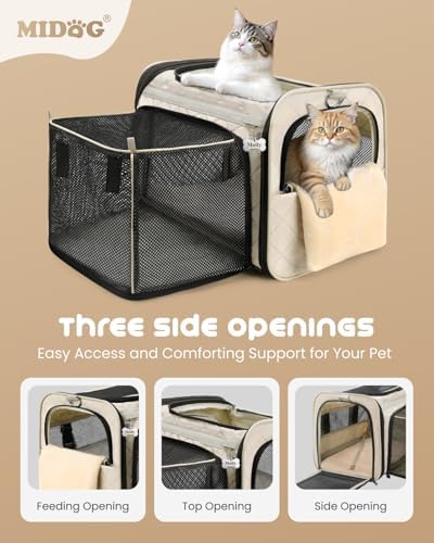 MIDOG Cat Carrier Soft for Small-Medium Cats Up to 25lbs - Image 3