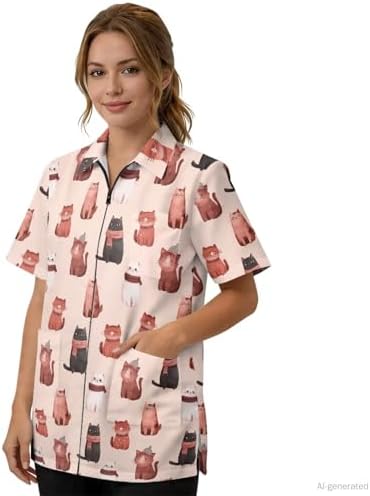 Work Smock for Pet Groomers, Professional Design Water & Hair Proof - Image 7