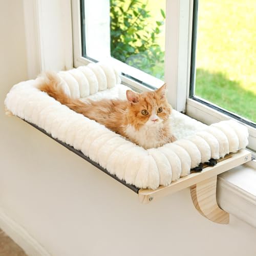 Cloud-Soft Cat Window Sill Perch, Zipper Design Cushion Pet Bed by Valigogo