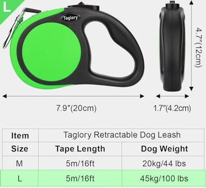 Taglory Retractable Dog Leash, One-Handed Brake - Image 4