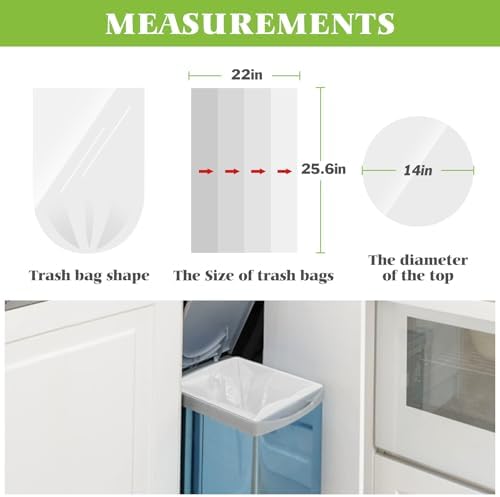 Teivio Medium Clear Trash Bags 8 Gallon 300 Count Kitchen Garbage Bags - Image 2