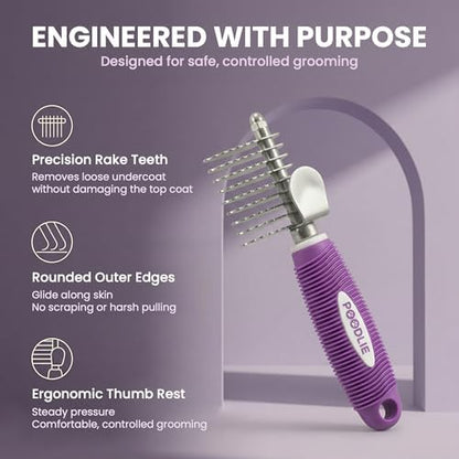 Poodle Dematting Fur Rake Comb Brush - Image 3