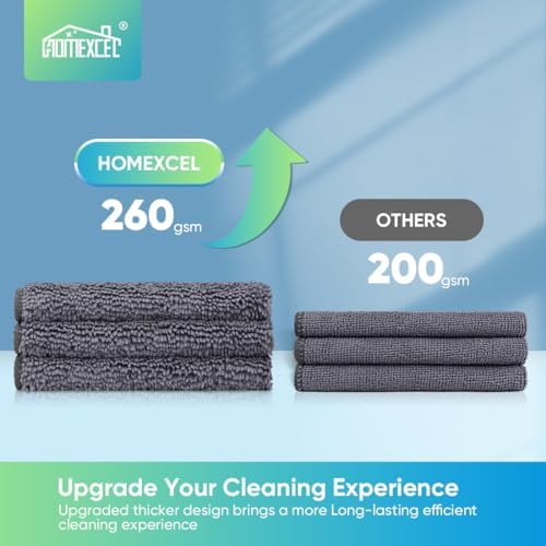 HOMEXCEL Grey Microfiber Cleaning Cloth, Microfiber Towels - Image 4
