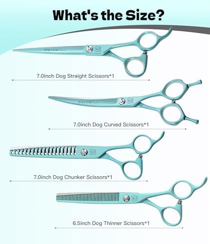 6.5" Professional Thinning Dog Grooming Scissors, Japanese 440C Stainless Steel - Image 4