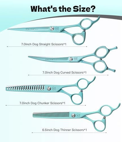 6.5" Professional Thinning Dog Grooming Scissors, Japanese 440C Stainless Steel - Image 4