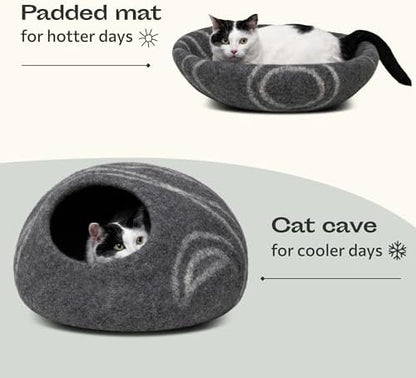 MEOWFIA Cat Cave – Premium Felt Cat Bed Enclosure - Image 4