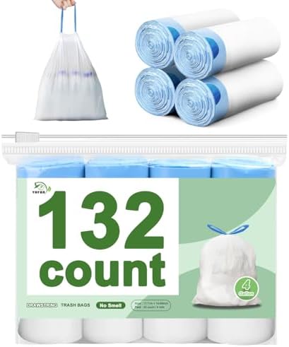 4 Gallon Drawstring Trash Bags by YUFDA