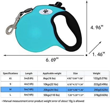 16ft Retractable Dog Leash for Medium Breed Dogs up to 44 lbs - Image 2