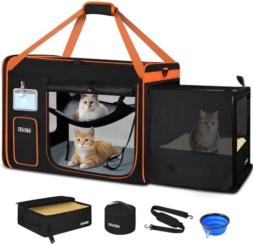 Petskd Side Expandable Extra Large Cat Carrier by Petskd