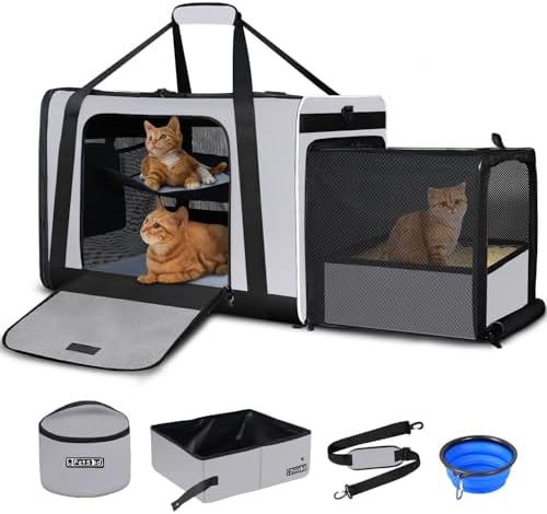 Petskd Side Expandable Extra Large Cat Carrier by Petskd