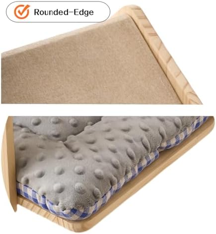 SHENGOCASE 2-Pack Natural Wood Cat Wall House Bed - Image 6