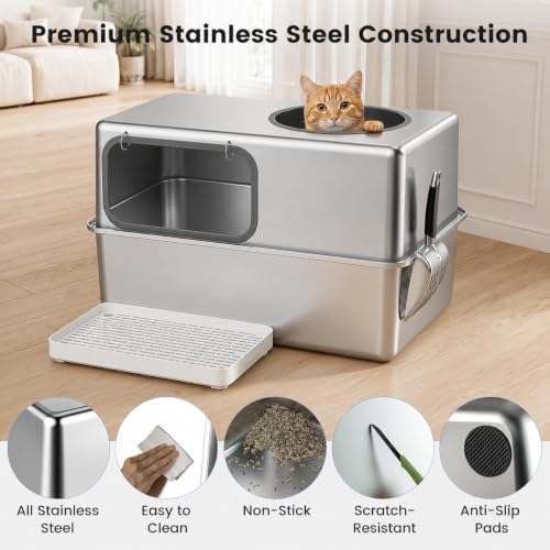 Stainless Steel Litter Box - Image 4