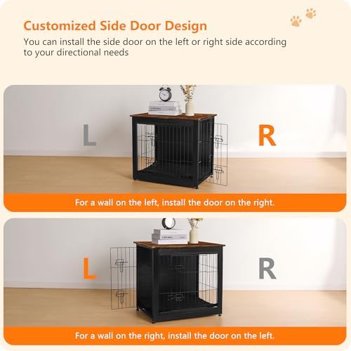 DWANTON 27" Dog Crate Furniture, Dog Kennel Indoor, - Image 4