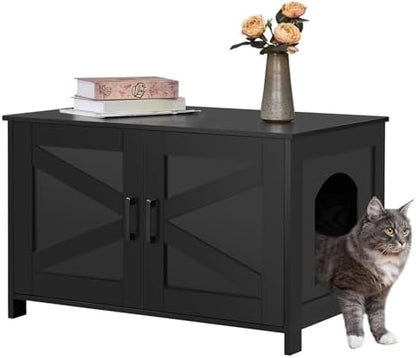 Homhedy 31.5" L Cat Litter Box Enclosure by Homhedy