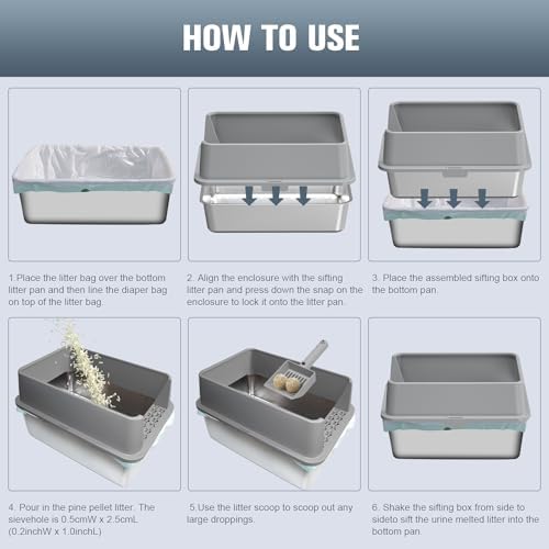 Stainless Steel Sifting Litter Box, - Image 7