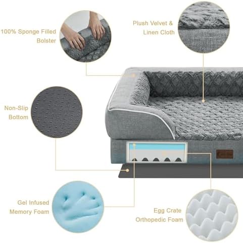 Orthopedic Washable Dog Bed for Extra Large Dogs - Image 6