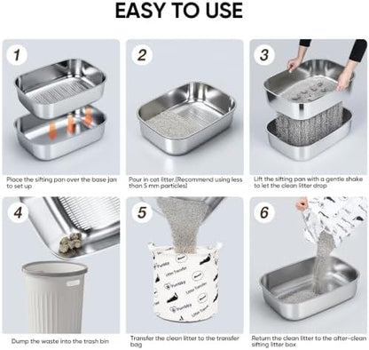 Stainless Steel Sifting Litter Box - Image 6