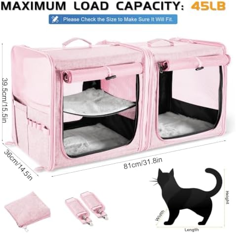 Extra Large Cat Carrier for 2 Cats - Image 5