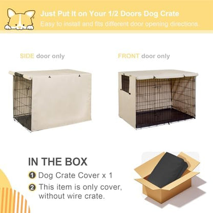 Explore Land Dog Crate Cover, 48 inches, Light Tan - Image 2