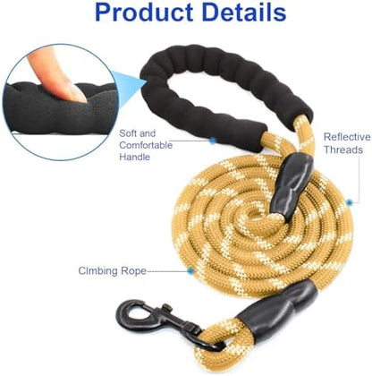MingXpets Double Dog Leash, 360° Swivel Tangle Free Bungee Walking Training - Image 3