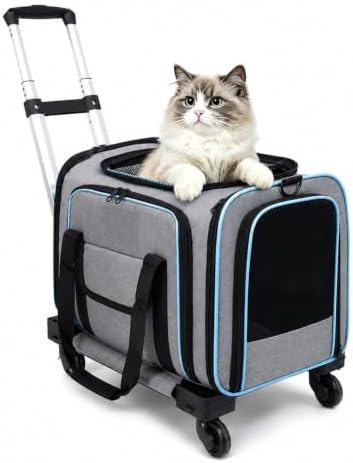 Foldable Rolling Pet Carrier Airline Approved by Unknown