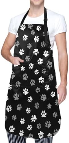 Sweetshow Cute Dog Apron with 2 Pockets and Adjustable Neck Waterproof Kitchen by Sweetshow