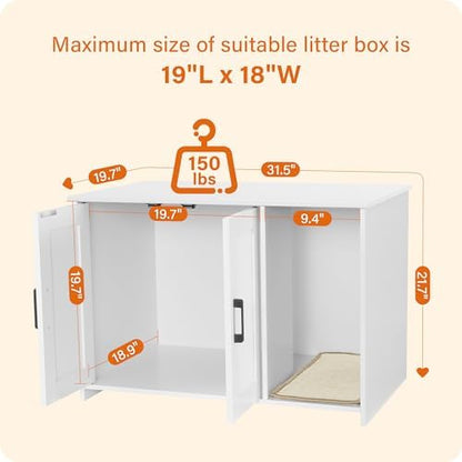 DWANTON Cat Litter Box Enclosure, - Image 6