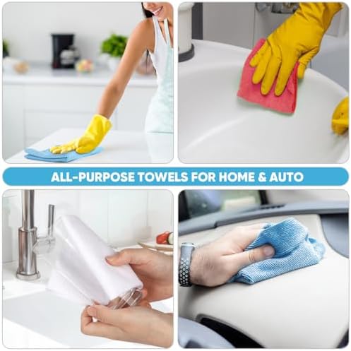 AIDEA Microfiber Cleaning Cloth 330 Sheets 6 Roll - Image 5