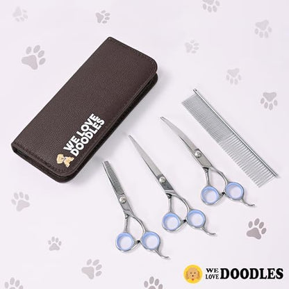 Dog Grooming Scissors Kit, Straight & Thinning Shears Set - Image 3