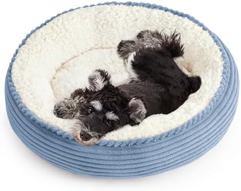 Love's cabin Round Donut Cat and Dog Cushion Bed, 24in Pet Bed by Lovescabin
