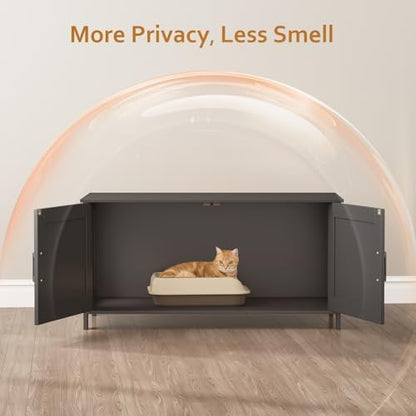 Homhedy 39.4" L Cat Litter Box Enclosure - Image 2