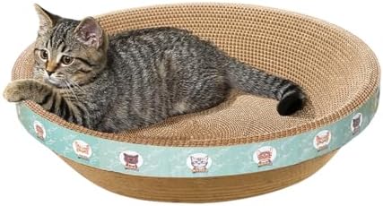 Large Cat Scratcher Bed, 16.9" x 16.9" x 3.9" Cat Scratch Cardboard by Unknown