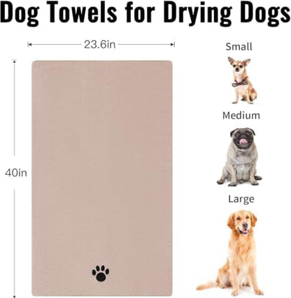 Puomue Microfiber Dog Towels for Drying Dogs, Super Absorbent and Soft Pet - Image 3