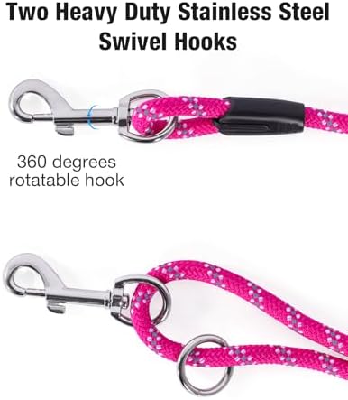 Long Dog Leash for Training 10FT/16FT/20FT/30FT/50FT/100FT, Reflective Tie Out - Image 4