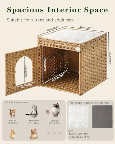 SETVSON Cat Beds for Indoor Cats Extra Large Double Cat Cave - Image 6