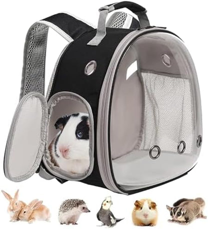 Guinea Pig Backpack, Space Capsule Bubble Window Small Animal Backpack by LightUpYourPetsLife