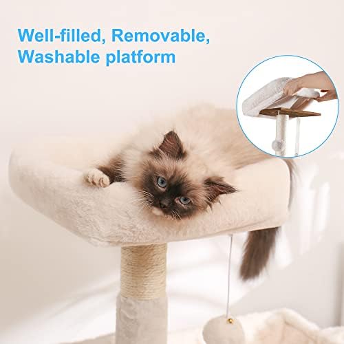 Hey-brother Cat Tree Tower, Litter Box Enclosure, Food Station - Image 4
