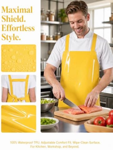 Molaxhome TPU Waterproof Apron Lightweight Oil-resistant Chef Apron - Image 5
