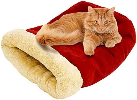 4 in 1 Self Warming Burrow Cat Bed Hideway Sleeping Cuddle Cave - Image 5