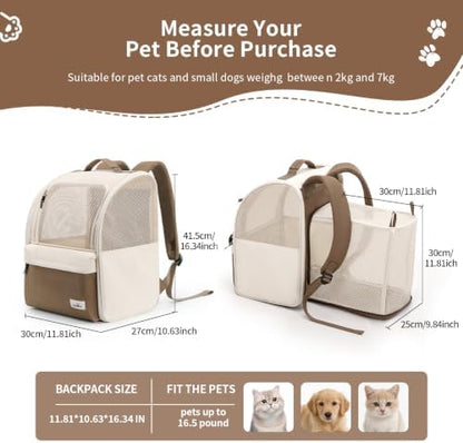 wakytu Expandable Cat Carrier Backpack, Pet Carrier - Image 2