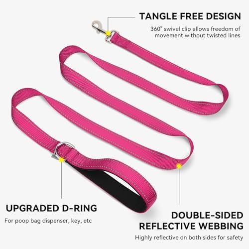 Joytale Reflective Dog Leash for Small Dogs, 5 FT x 3/4" - Image 5