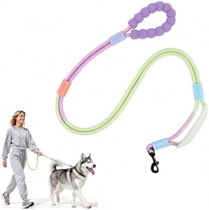 Hands Free Dog Leash, Double Handle Leash 4.5FT Purple-Green by Unknown